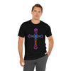 RE Reversed Lavender/Pink Flame Cross T-shirt