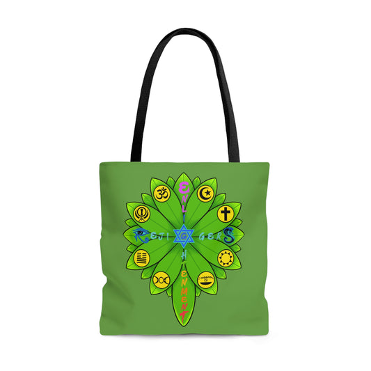 RE Green Lotus Tote Bag (AOP)