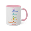 RE's Start/RE Pink Cross Colorful Mugs, 11oz