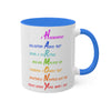 RE's Harmony/RE Blue Cross Colorful Mugs, 11oz