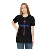 RE Reversed Lavender/Pink Flame Cross T-shirt