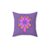 RE Lavender/Pink Lotus Flower Square Pillow