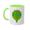 RE Green Lotus Flower Colorful Mugs, 11oz