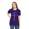 RE Reversed Lavender/Pink Flame Cross T-shirt