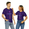 RE Reversed Lavender/Pink Flame Cross T-shirt