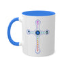 RE's Destiny/RE Blue Cross Colorful Mugs, 11oz