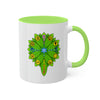 RE Green Lotus Flower Colorful Mugs, 11oz