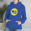 RE Blue/Blue Logo Unisex Heavy Blend™ Hooded Sweatshirt