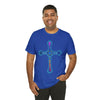 RE Reversed Blue Flame Cross T-shirt