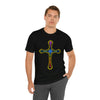 RE Reversed Yellow Flame Cross T-shirt