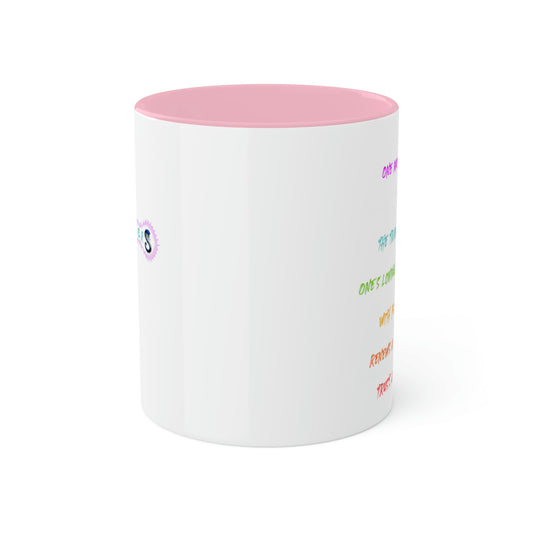 RE Forgive/RE Pink Cross Colorful Mugs, 11oz