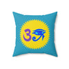 RE Blue/Lavender Logo Square Pillow