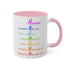 RE's  Harmony/RE Pink Cross Colorful Mugs, 11oz