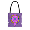 RE Light Purple/Lavender Lotus Tote Bag (AOP)