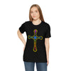 RE Reversed Yellow Flame Cross T-shirt