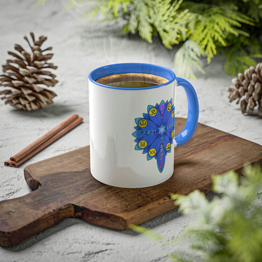 RE Blue Lotus Flower Colorful Mugs, 11oz