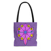 RE Light Purple/Lavender Lotus Tote Bag (AOP)