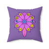 RE Lavender/Pink Lotus Flower Square Pillow