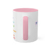 RE's Focus/RE Pink Cross Colorful Mugs, 11oz