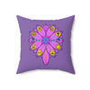 RE Lavender/Pink Lotus Flower Square Pillow