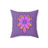 RE Lavender/Pink Lotus Flower Square Pillow