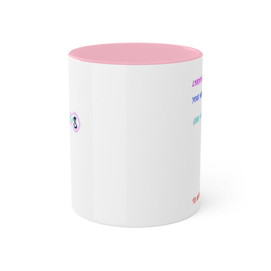 RE's Success/RE Pink Cross Colorful Mugs, 11oz