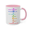 RE's Success/RE Pink Cross Colorful Mugs, 11oz