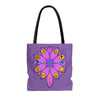 RE Light Purple/Lavender Lotus Tote Bag (AOP)