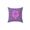 RE Lavender/Pink Lotus Flower Square Pillow