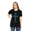 RE Reversed Blue Flame Cross T-shirt