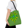 RE Green Lotus Tote Bag (AOP)