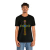 RE Reversed Yellow Flame Cross T-shirt