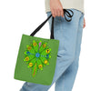 RE Green Lotus Tote Bag (AOP)