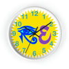 Blue,Lavender/Pink RE Logo Wall Clock