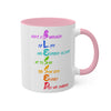 RE's Blessed/RE Pink Cross Colorful Mugs, 11oz