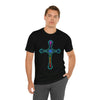 RE Reversed Blue Flame Cross T-shirt