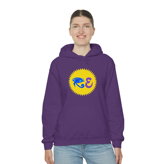 RE Blue/Lavender Logo Unisex Heavy Blend™ Hooded Sweatshirt