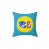 RE Blue/Lavender Logo Square Pillow