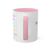 RE's Honesty/RE Pink Cross Colorful Mugs, 11oz