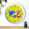 Blue,Lavender/Pink RE Logo Wall Clock