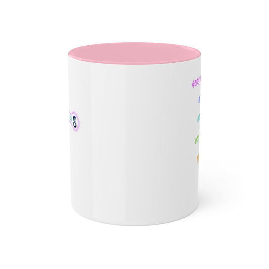 RE's Blessed/RE Pink Cross Colorful Mugs, 11oz