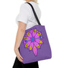 RE Light Purple/Lavender Lotus Tote Bag (AOP)