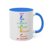 RE's Focus/RE Blue Cross Colorful Mugs, 11oz