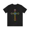 RE Reversed Yellow Flame Cross T-shirt