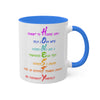 RE's Honesty/RE Blue Cross Colorful Mugs, 11oz