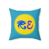 RE Blue/Lavender Logo Square Pillow