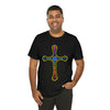 RE Reversed Yellow Flame Cross T-shirt