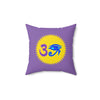 RE Blue/Lavender Logo Square Pillow