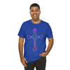 RE Reversed Lavender/Pink Flame Cross T-shirt