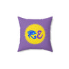 RE Blue/Lavender Logo Square Pillow